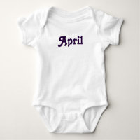 Bekleidungsbaby April