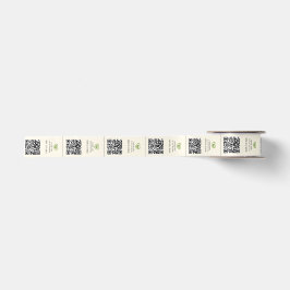 Bekleidungsetiketten Oberkragen QR Creme Satinband