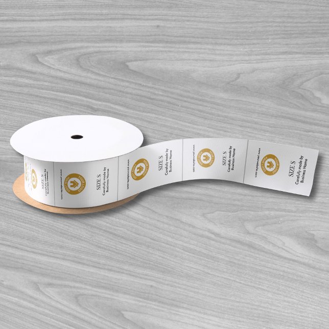 Bekleidungsmarken für benutzerdefinierte Logos Wei Satinband (Von Creator hochgeladen)