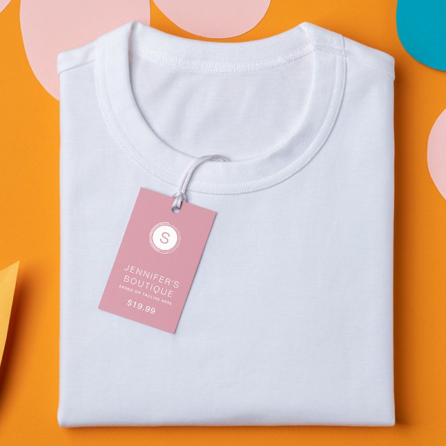 Bekleidungsmarken für kleine Unternehmen rosa Telefonnummerkarte (Von Creator hochgeladen)