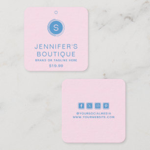 Bekleidungsmarken Kleine Unternehmen Pink Blue Telefonnummerkarte