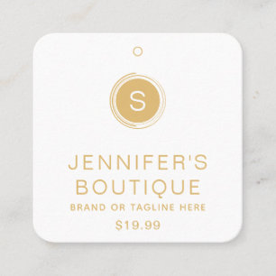 Bekleidungsmarken Small Business Gold White Telefonnummerkarte