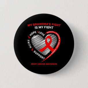 Bekleidungsunterstützung Oma Red Heart Disease Awa Button