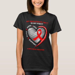 Bekleidungsunterstützung Oma Red Heart Disease Awa T-Shirt