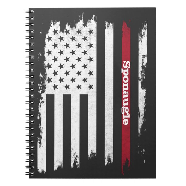 Beklemmender Personalisierter Name des US-Flaggenn Notizblock (Vorderseite)