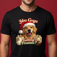 Bekommt ihr Geschenke? Lustiger Weihnachtshund