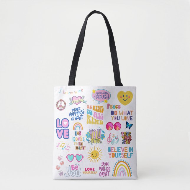 BEKRÄFTIGUNGEN SELBSTVERSTÄNDLICHE LIEBE TASCHE (Vorderseite)