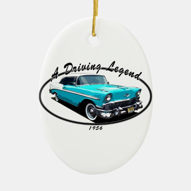 BEL AIR-BLAU 1956 KERAMIK ORNAMENT (Vorne)