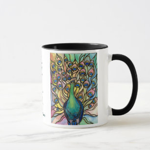 Bel être beaux-arts de tasse de paon de Tiffany