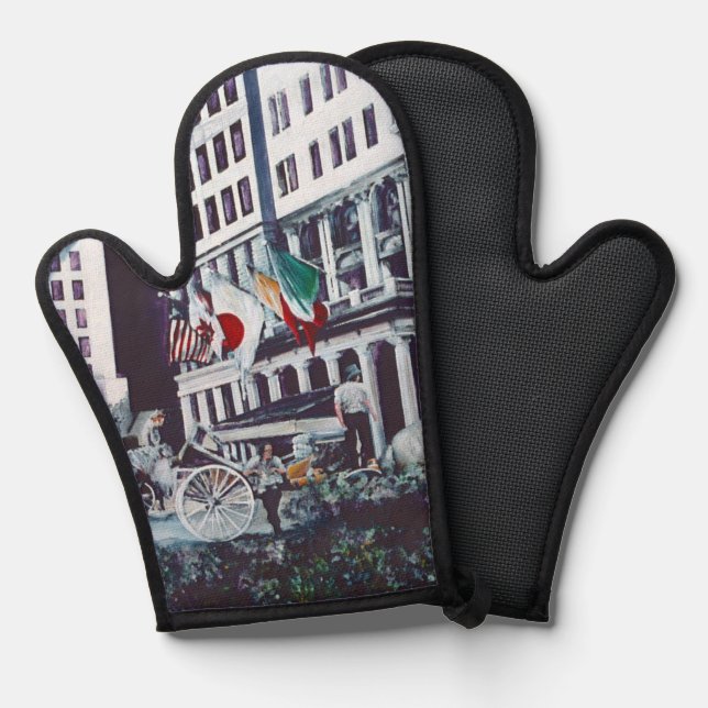 Beladen mit Personal Imagery Ofenhandschuh (Vorderseite/Rückseite)