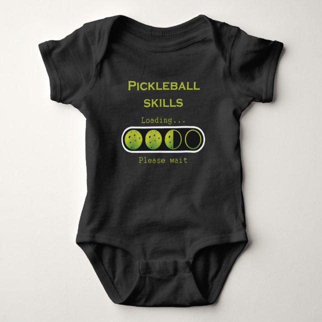 Beladung von Pickleball-Fähigkeiten - grün Baby Strampler (Vorderseite)