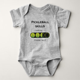 Beladung von Pickleball-Fähigkeiten - grün / grau Baby Strampler