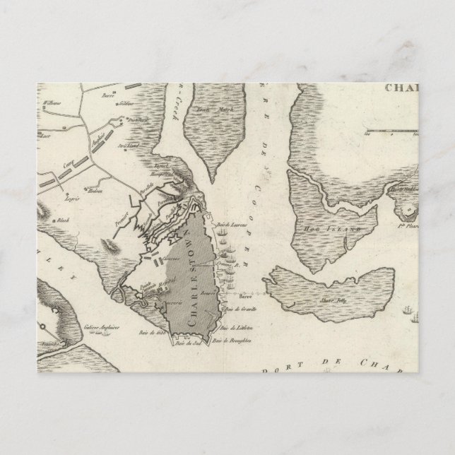 Belagerung von Charleston Postkarte (Vorderseite)