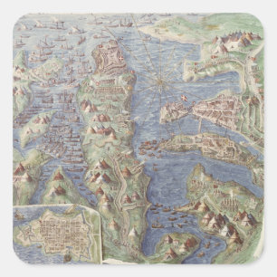 Belagerung von Malta Quadratischer Aufkleber