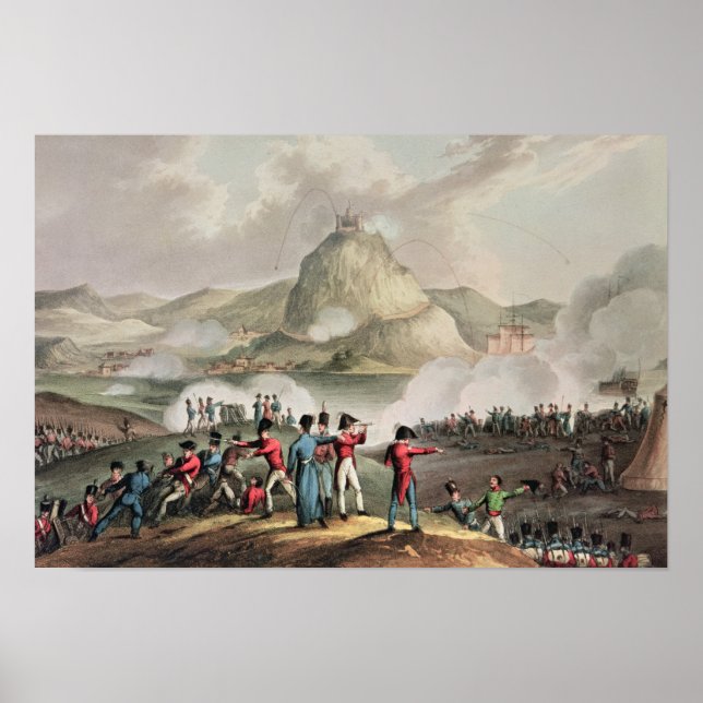 Belagerung von San Sebastian, eingraviert von Thom Poster (Vorne)