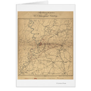 Belagerung von Vicksburg - Panoramabalkarte aus de