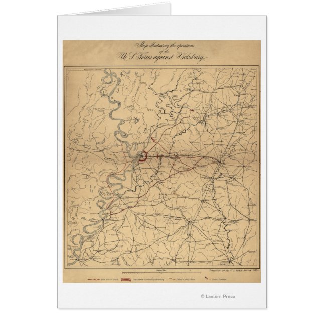 Belagerung von Vicksburg - Panoramabalkarte aus de (Vorne)