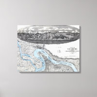 Belagerung von Vicksburg - Panoramabalkarte aus de