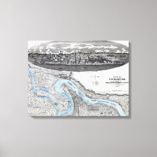 Belagerung von Vicksburg - ziviler Leinwanddruck
