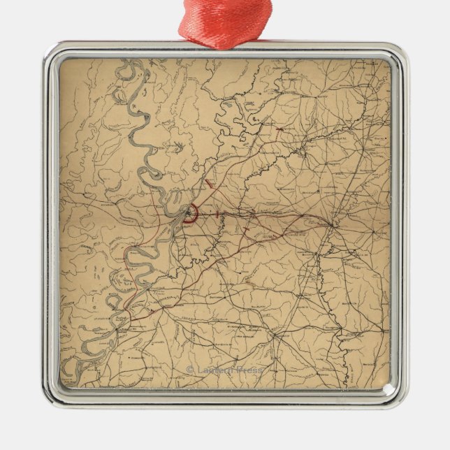 Belagerung von Vicksburg - ziviler Silbernes Ornament (Vorne)