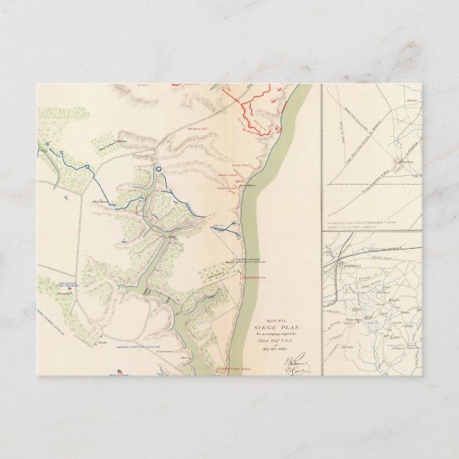 Belagerung von Yorktown Postkarte (Vorderseite)