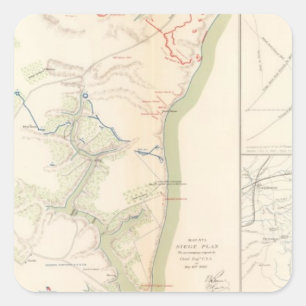 Belagerung von Yorktown Quadratischer Aufkleber