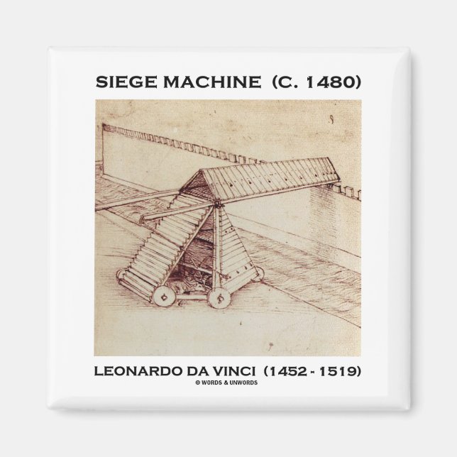 Belagerungsmaschine (C. 1480) Leonardo da Vinci Magnet (Vorne)