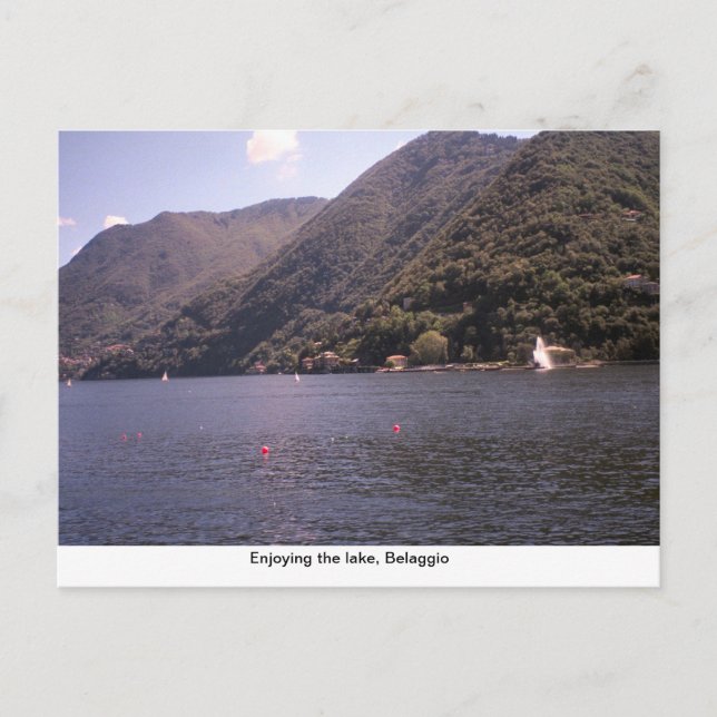Belaggio, der See Postkarte (Vorderseite)