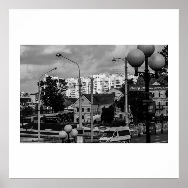 Belarus Беларусь Minsk Мінск Минск Architecture Poster (Vorne)
