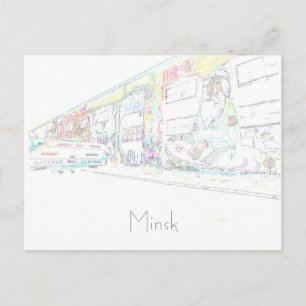 Belarus Б л а е с р у MinskьМінскМ Postkarte