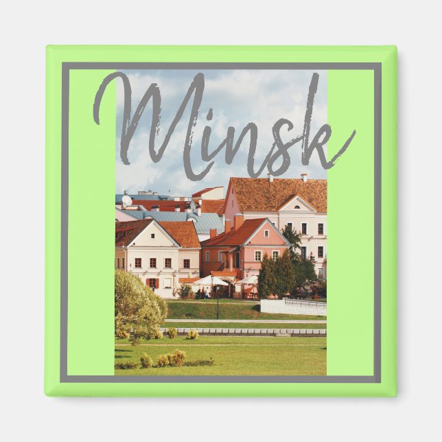 Belarus Architektur Minsk City View Magnet (Vorne)