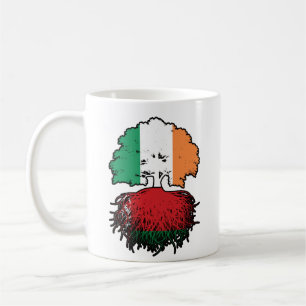 Belarus Belarusian Irish Ireland Tree Roots Flag Kaffeetasse