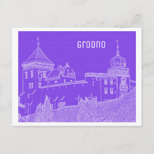 Belarus Burg Grodno Stadtbild Burg Postkarte
