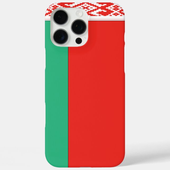 BELARUS-Flag benutzerdefinierbar iPhone 16 Pro Max Hülle (Rückseite)