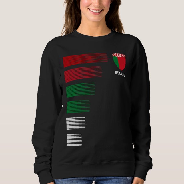 Belarus Flag Emblem Patriotic Belarusian National  Sweatshirt (Vorderseite)