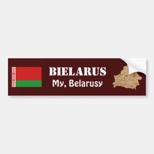 Belarus-Flagge + Karte Aufkleber Autoaufkleber