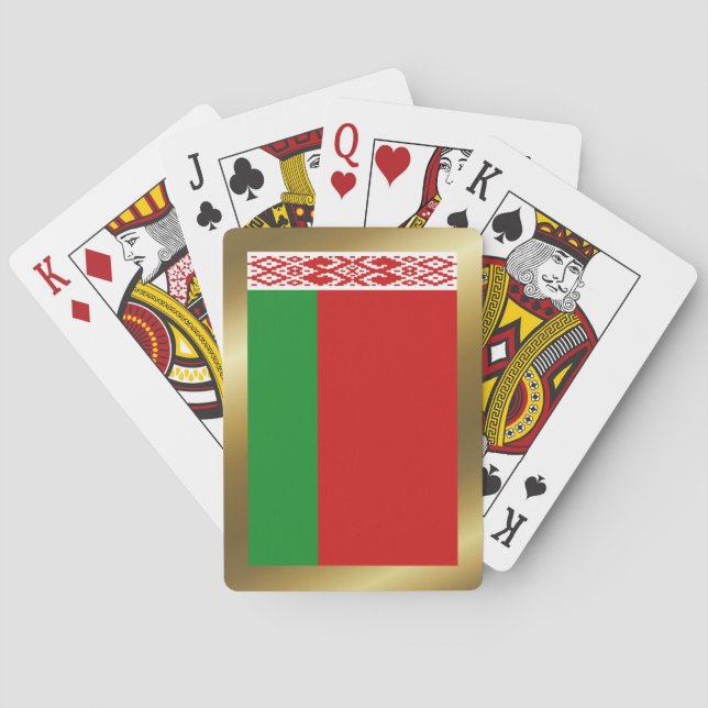 Belarus-Flagge Spielkarten (Rückseite)