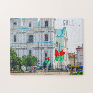 Belarus Grodno Altstadt Architektur Menschen