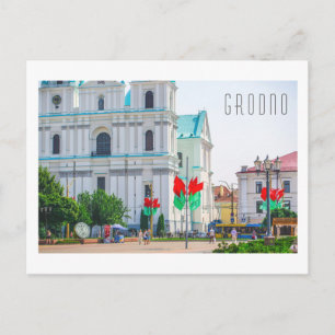 Belarus Grodno Altstadt Architektur Menschen Postkarte