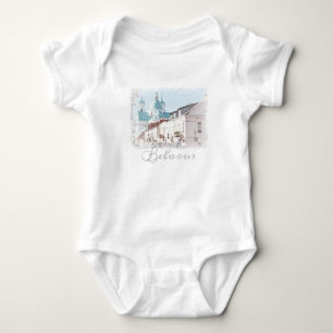 Belarus Hrodna Grodno Architecture Baby Bodysuit Strampler