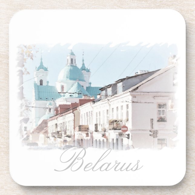 Belarus Hrodna Grodno Architecture Untersetzer (Vorderseite)