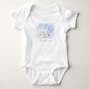 Belarus Kosava Palace Architecture Baby Bodysuit Strampler