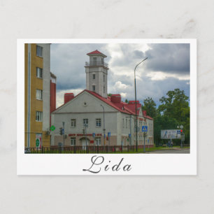 Belarus Lida City Street Architektur Postkarte