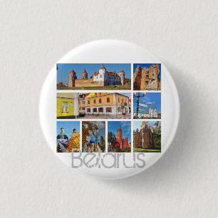 Belarus Mir Castle Architecture Button Button