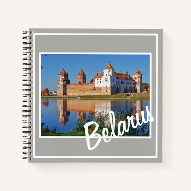 Belarus Mir Castle Architecture Nature Notebook Notizbuch (Vorderseite)