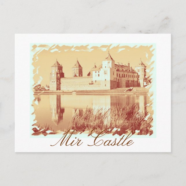 Belarus Mir Castle Architecture Postcard Postkarte (Vorderseite)