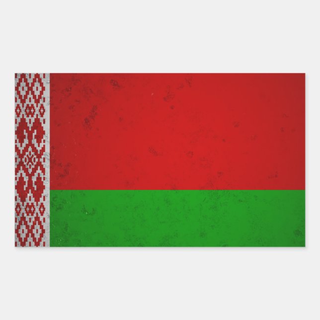 Belarus Rechteckiger Aufkleber (Vorderseite)
