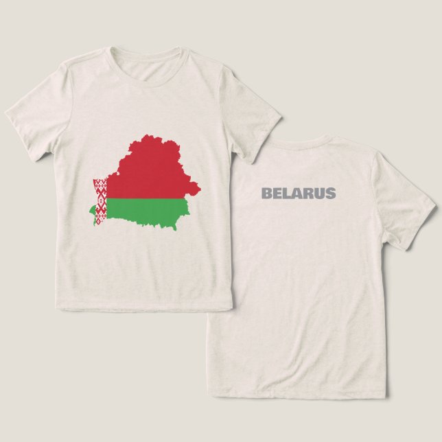 BELARUS Special Tourist Geschenk Classic Tri-Blend Shirt (Design Vorderseite & Rückseite)