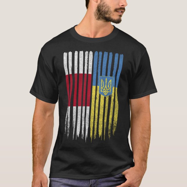 Belarus Ukraine Belarusian Ukrainian Flag  T-Shirt (Vorderseite)