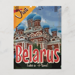 Belarus Vintage Travel Poster Postkarte